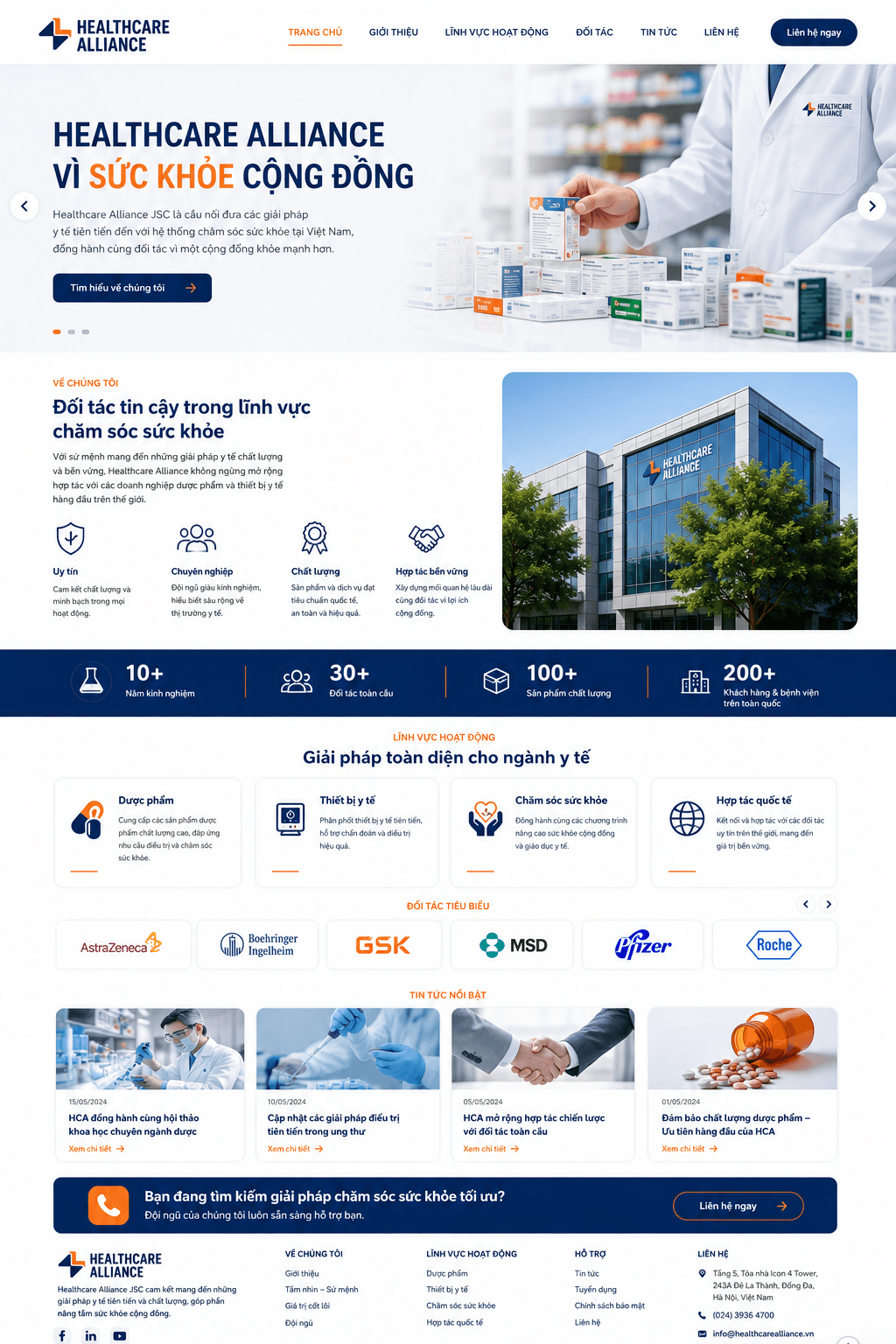 Mẫu website doanh nghiệp y tế