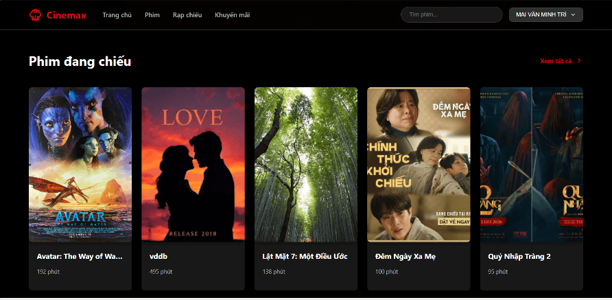 Danh sách phim đang chiếu Cinemax