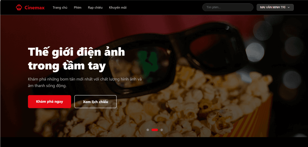 Giao diện hero khác của Cinemax