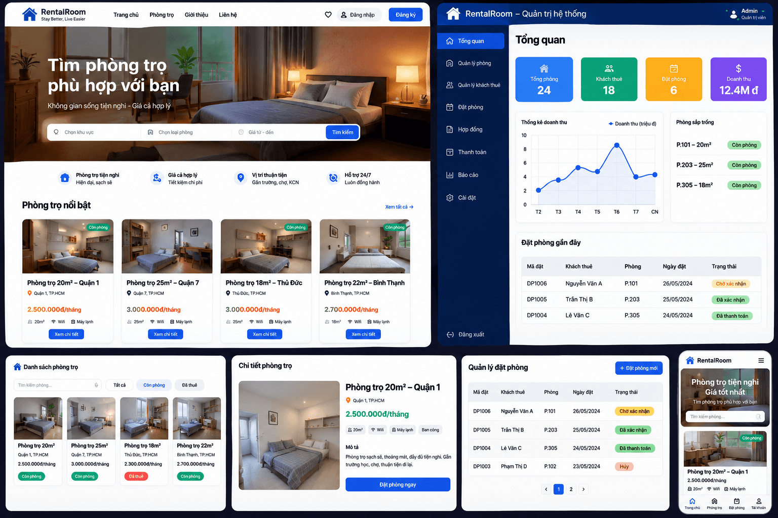 Ảnh cover thực tế của Website Quản Lý Nhà Trọ